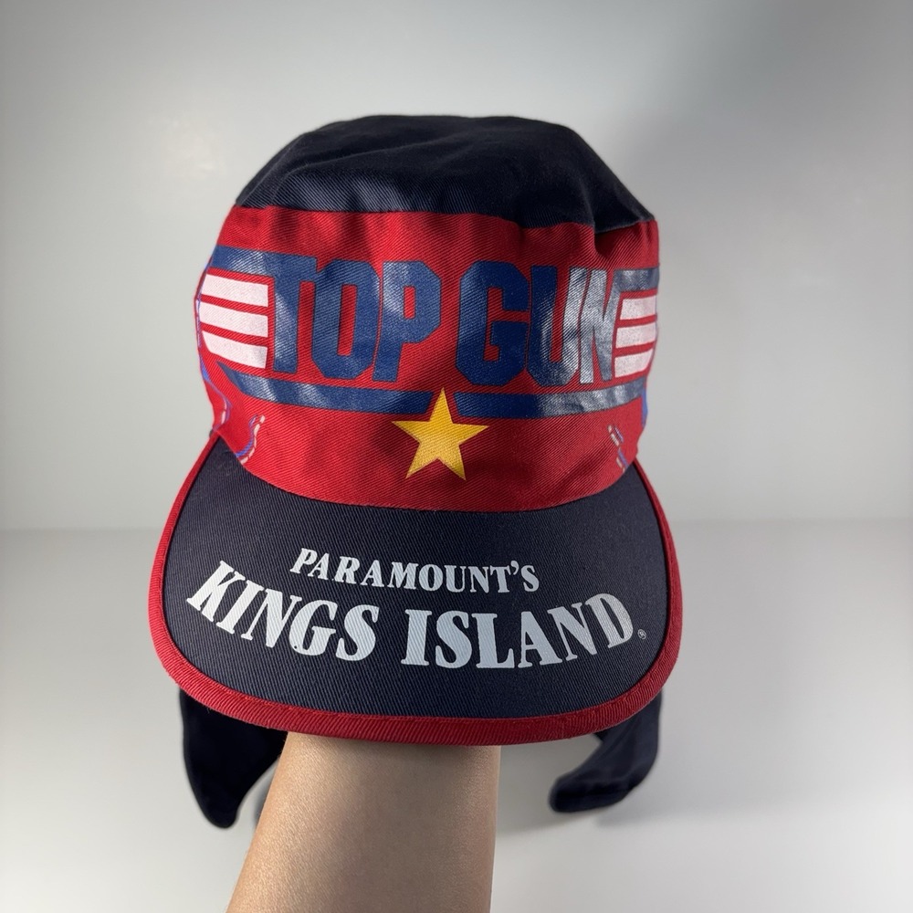 Rare‎ Vintage 1990s Paramounts Kings Island Top Gun Roller Coaster Souvenir Hat
